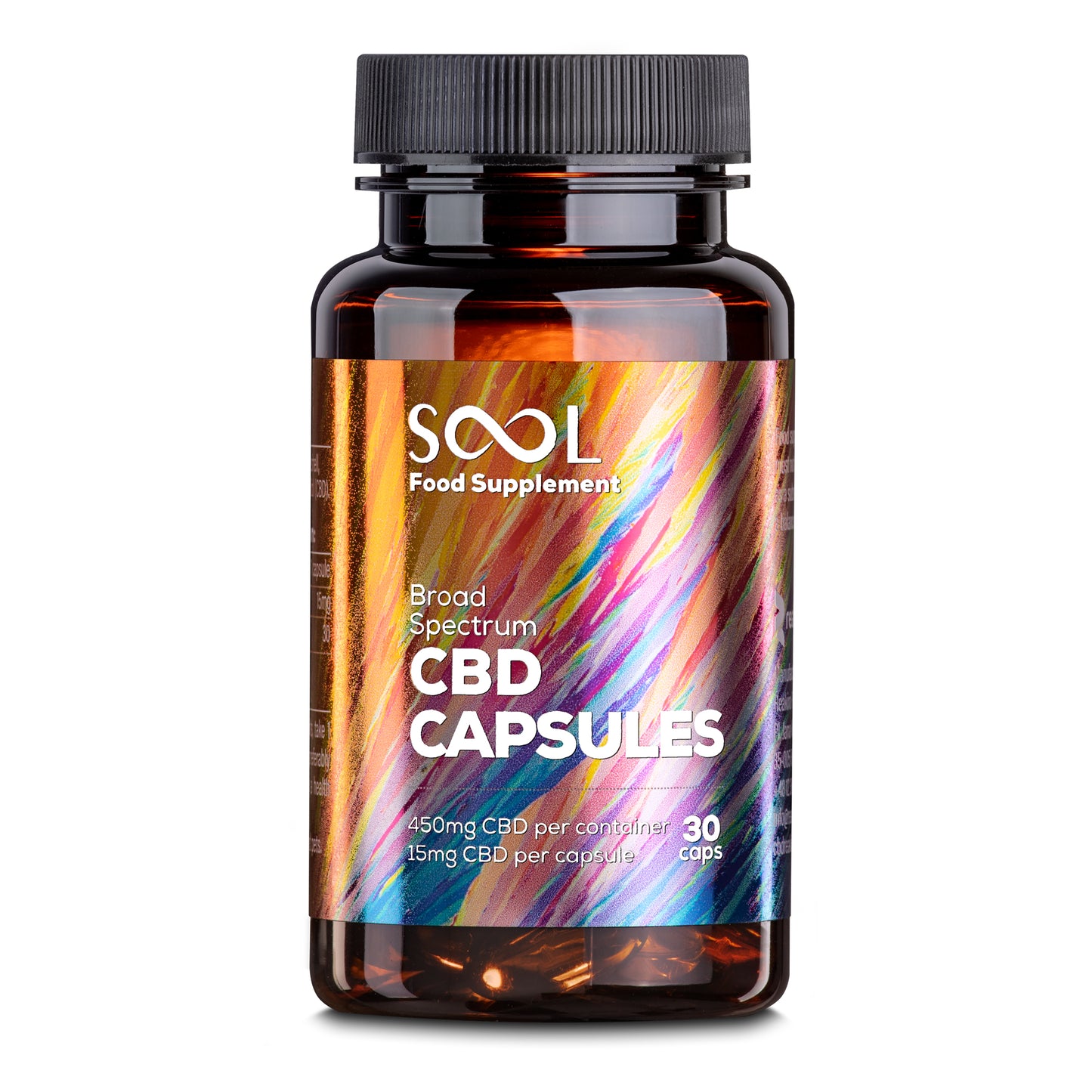 Broad Spectrum CBD Gel Capsules 450mg, 30pcs, THC Free