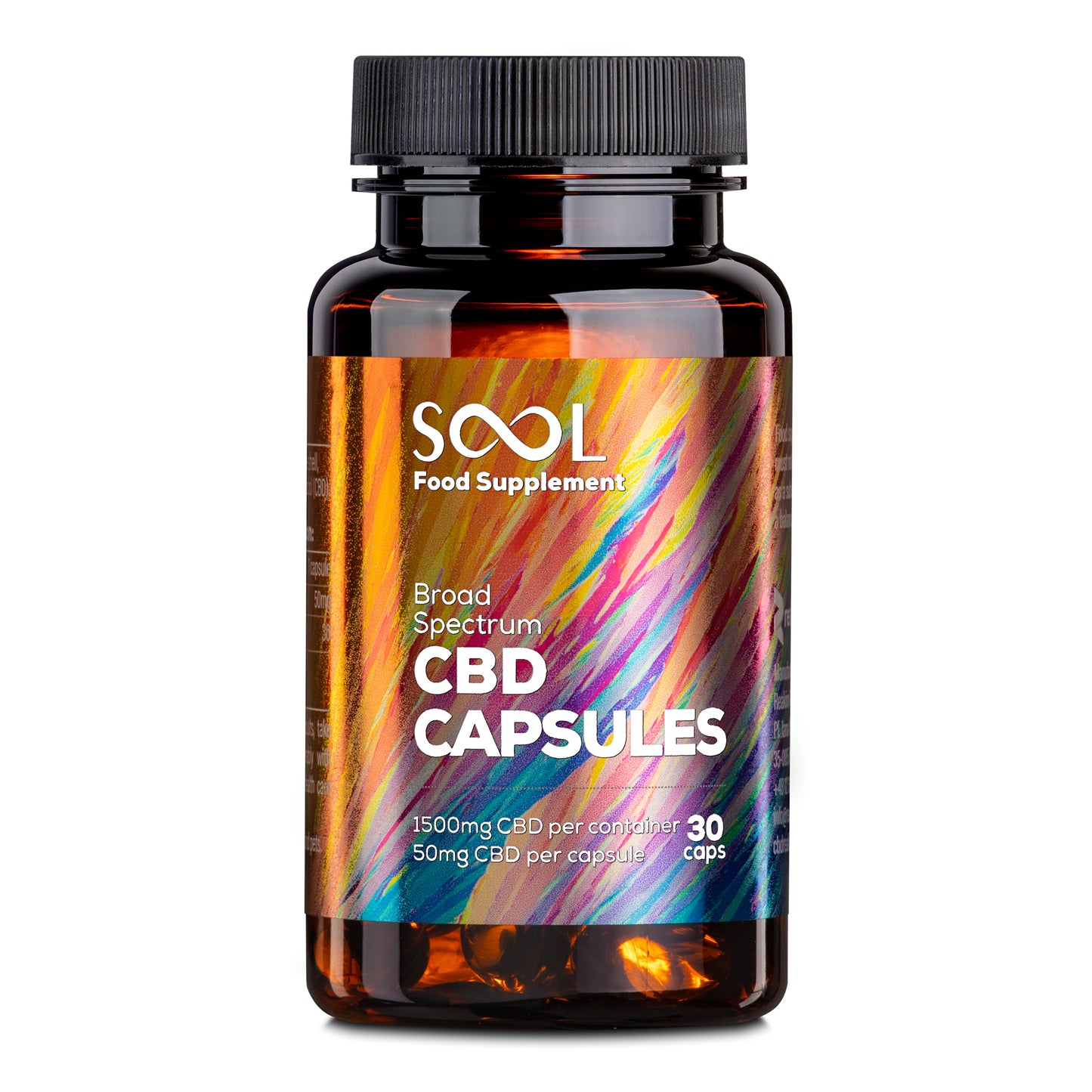 Broad Spectrum CBD Gel Capsules 1500mg, 30pcs, THC Free
