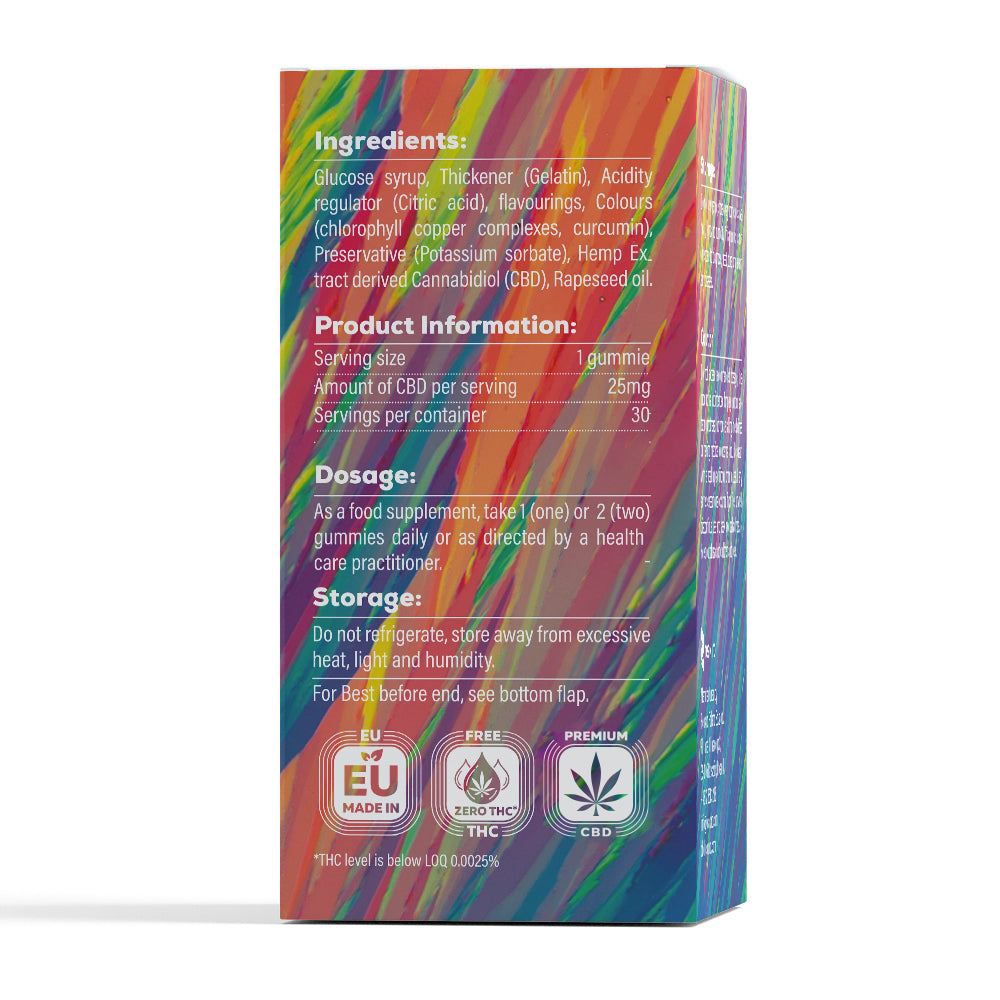 Broad Spectrum CBD Gel Capsules 750mg, 30pcs, THC Free