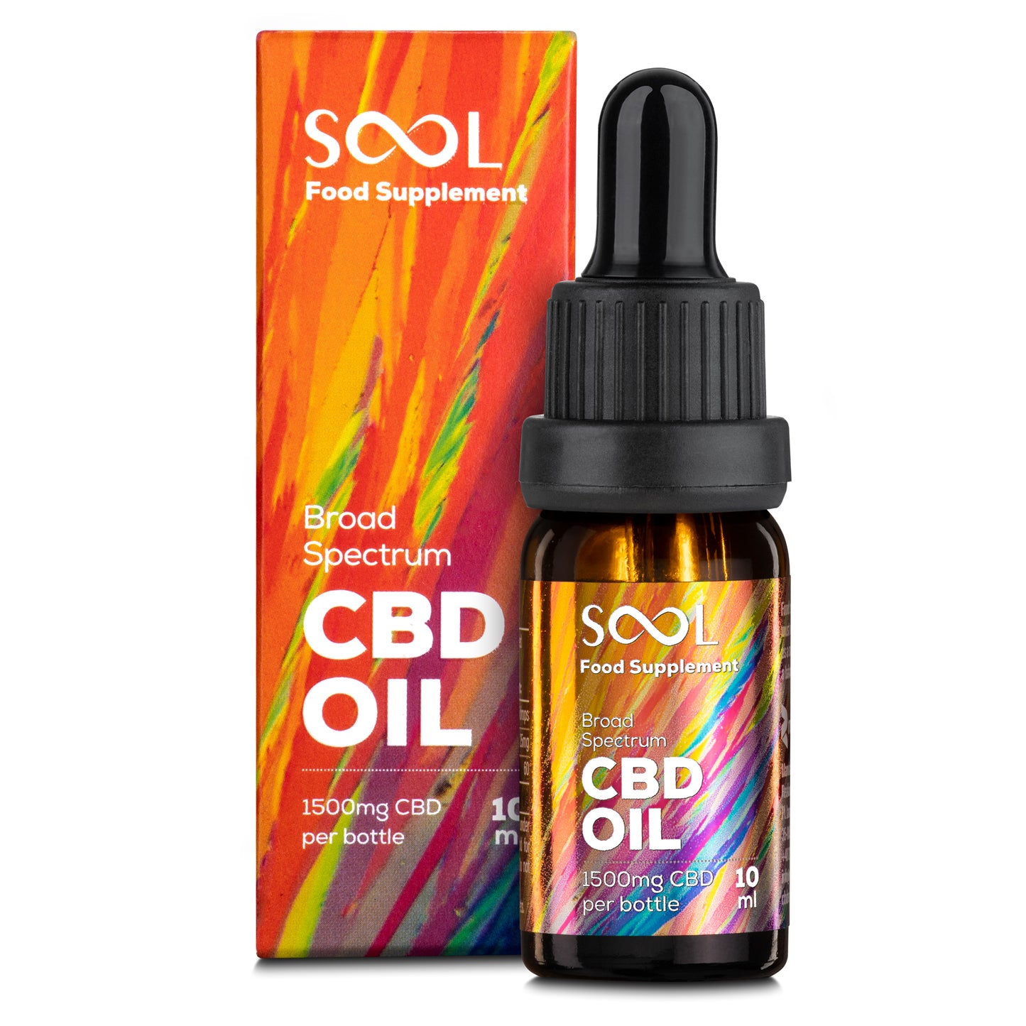 Broad Spectrum CBD Oil 1500mg, 10ml, THC Free