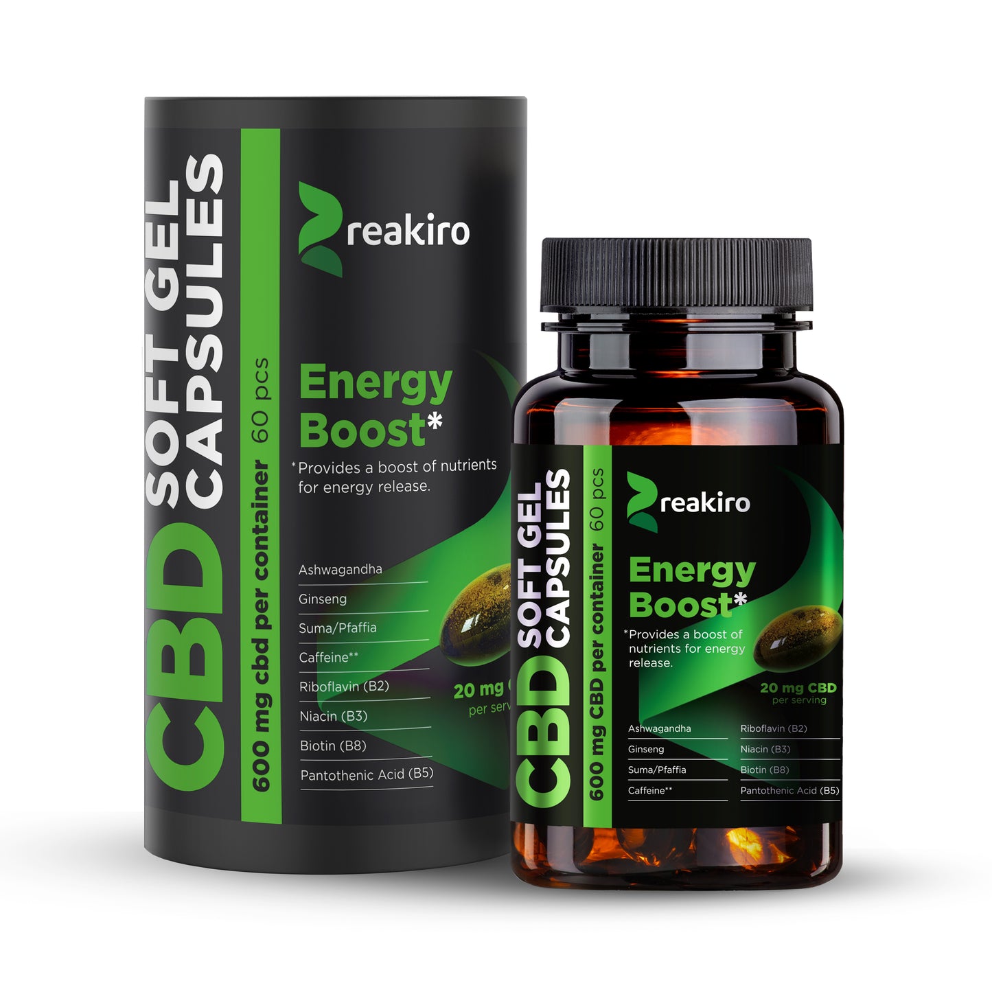 Energy Support Capsules 600mg CBD