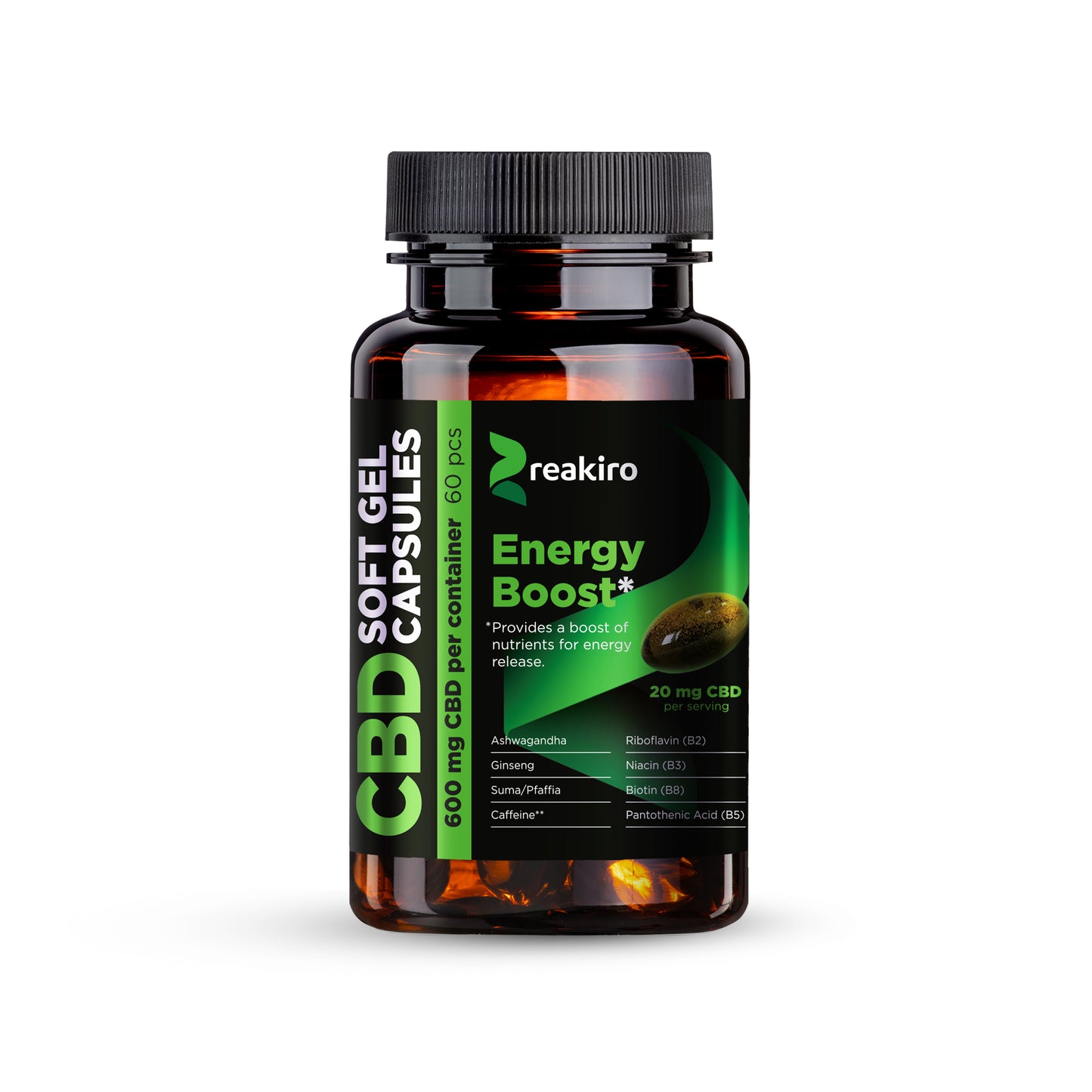 Energy Support Capsules 600mg CBD