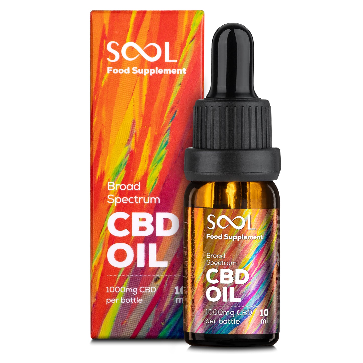 Broad Spectrum CBD Oil 1000mg, 10ml, THC Free