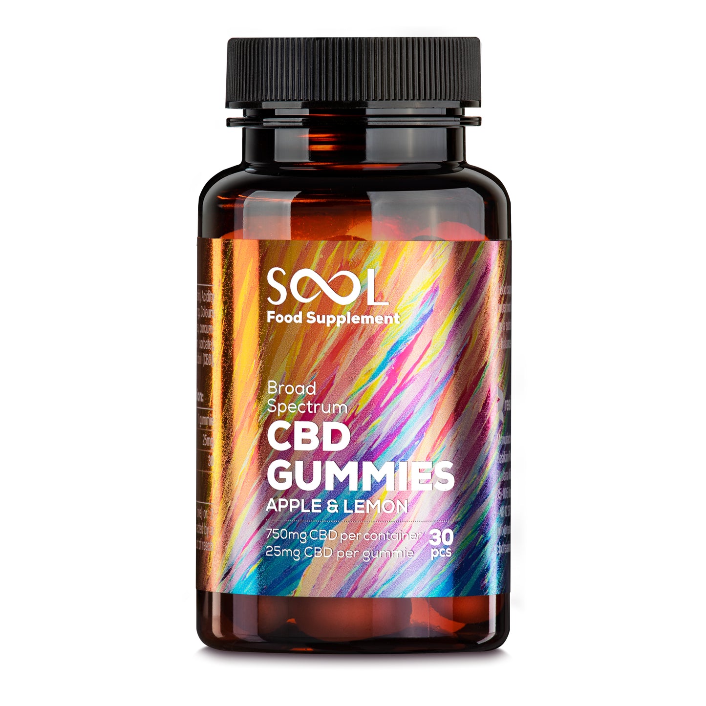 Broad Spectrum CBD Gummies 750mg, 30 pcs, THC Free
