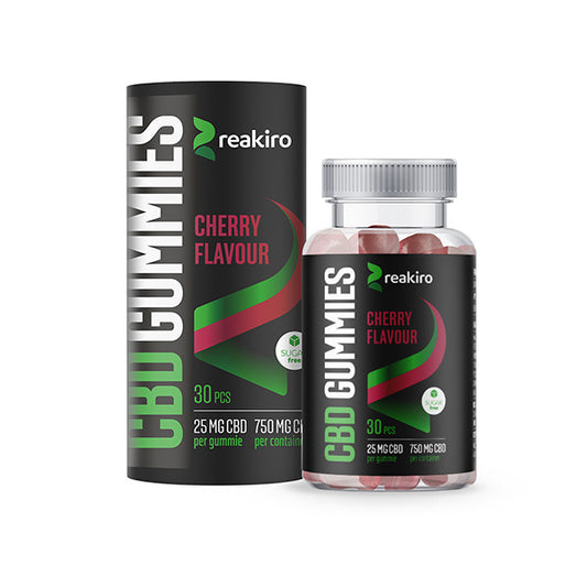 CBD Vegan Gummies Kirsche 750 mg, 30 Stück, zuckerfrei