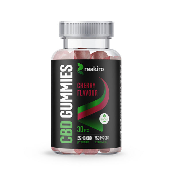 CBD Vegan Gummies Kirsche 750 mg, 30 Stück, zuckerfrei