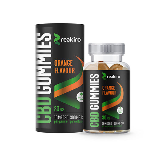 CBD Vegan Gummies Orange 300 mg, 30 Stück, zuckerfrei