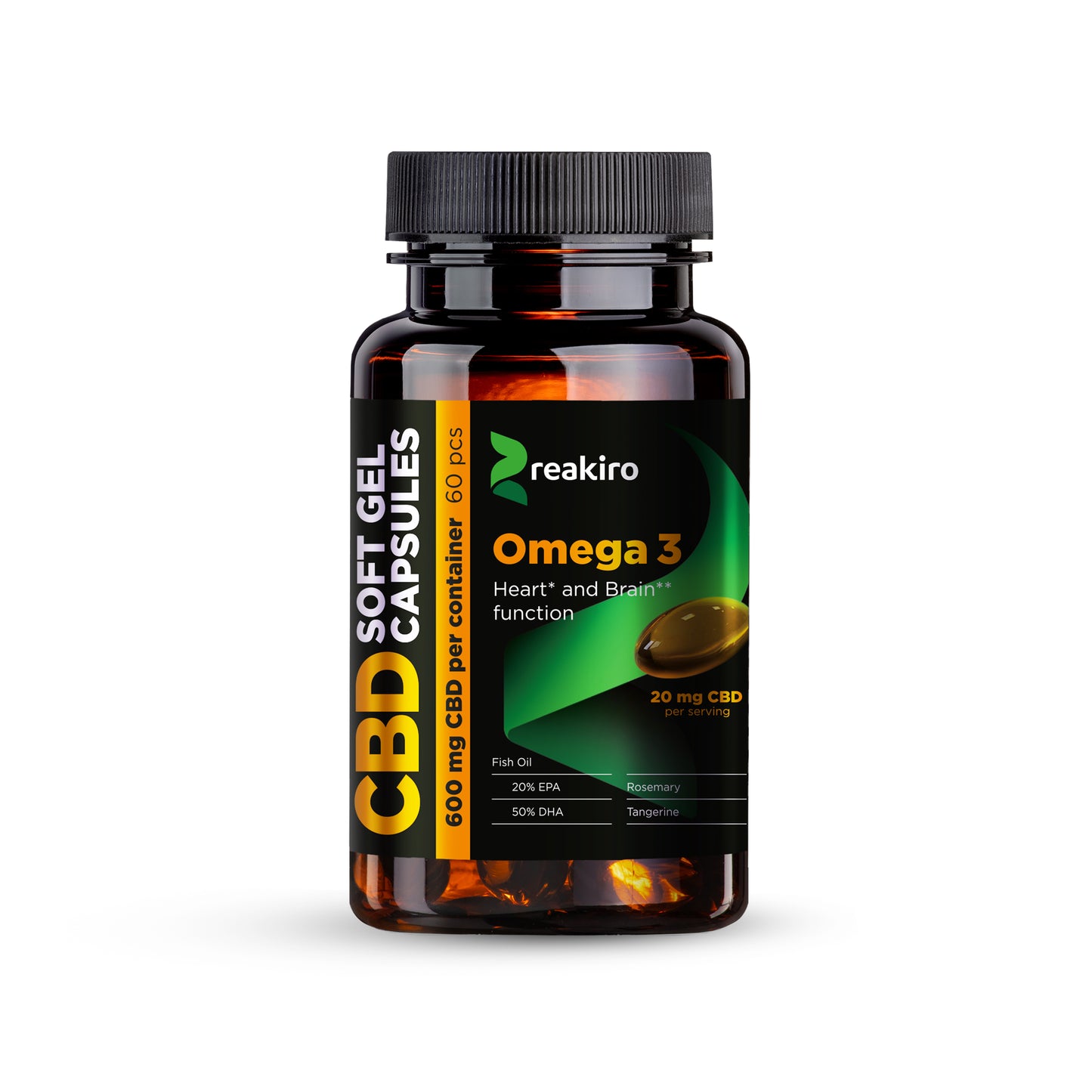 Capsules CBD Oméga 3, 600 mg 60 pcs