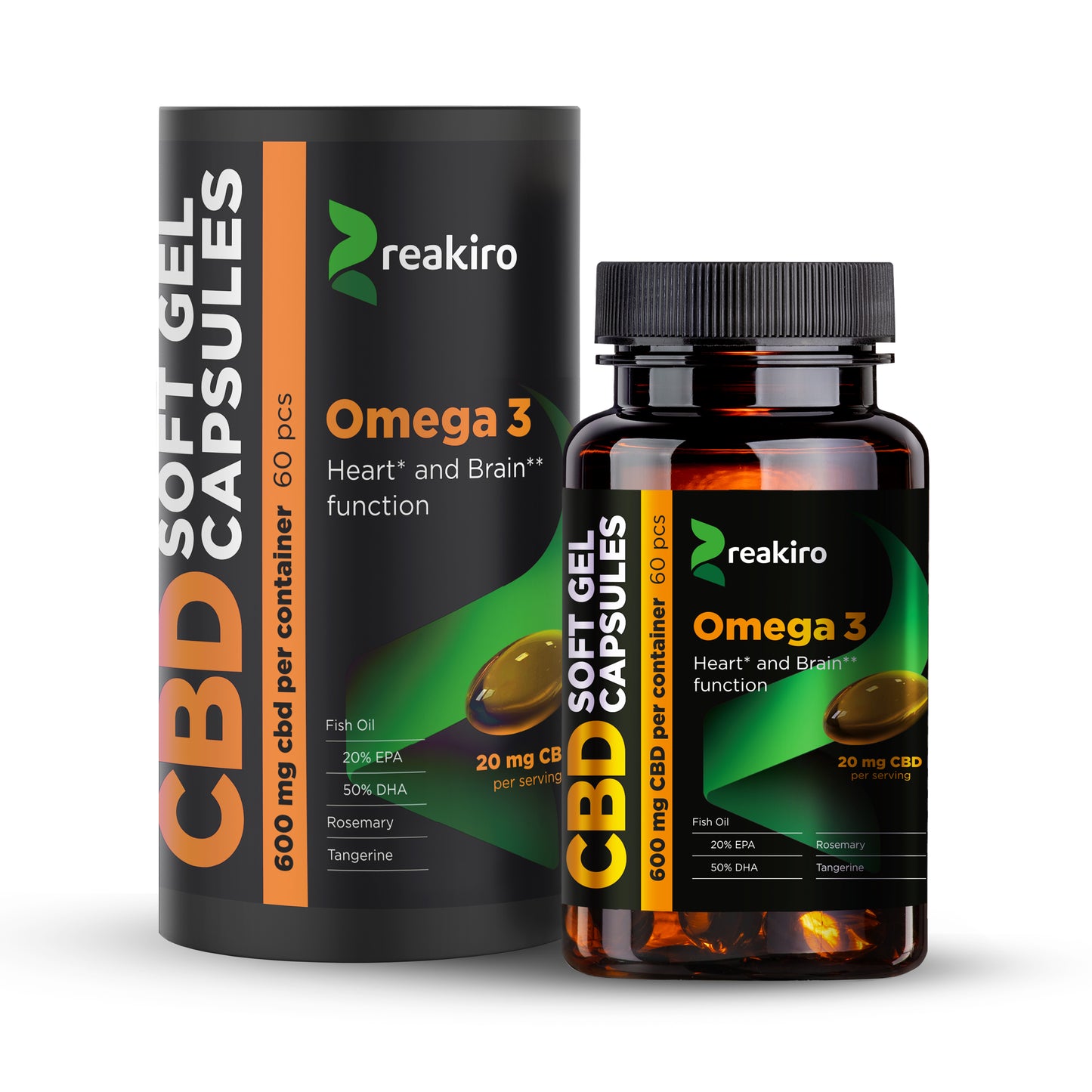 Capsules CBD Oméga 3, 600 mg 60 pcs