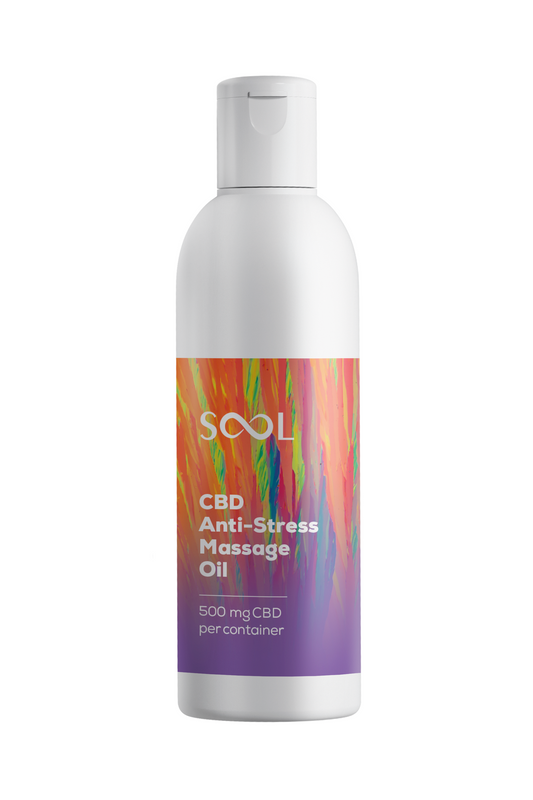 SOOL CBD Anti-Stress-Massageöl 500 mg CBD 200 ml